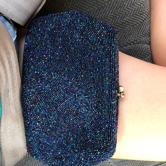Gimbels Handbeaded clutch purse - Picture 1 of 5